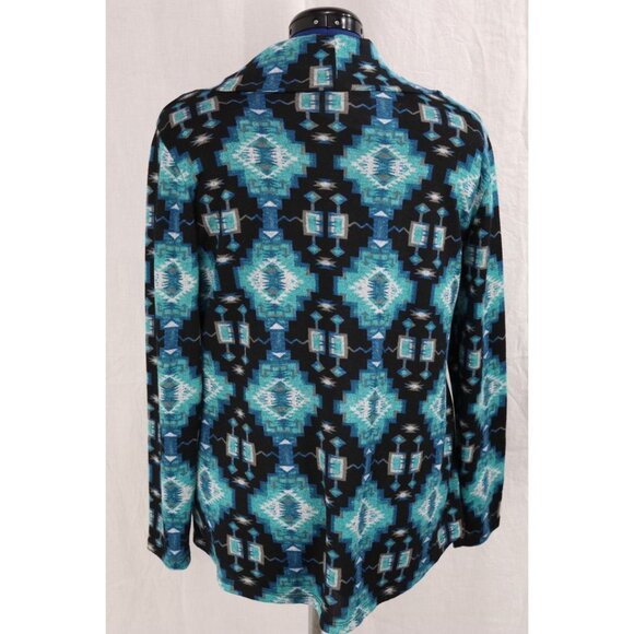 VTG Just Be 1X Cowl Neck Indian Tribal Graphic Pullover Kangaroo Pocket - Picture 4 of 12